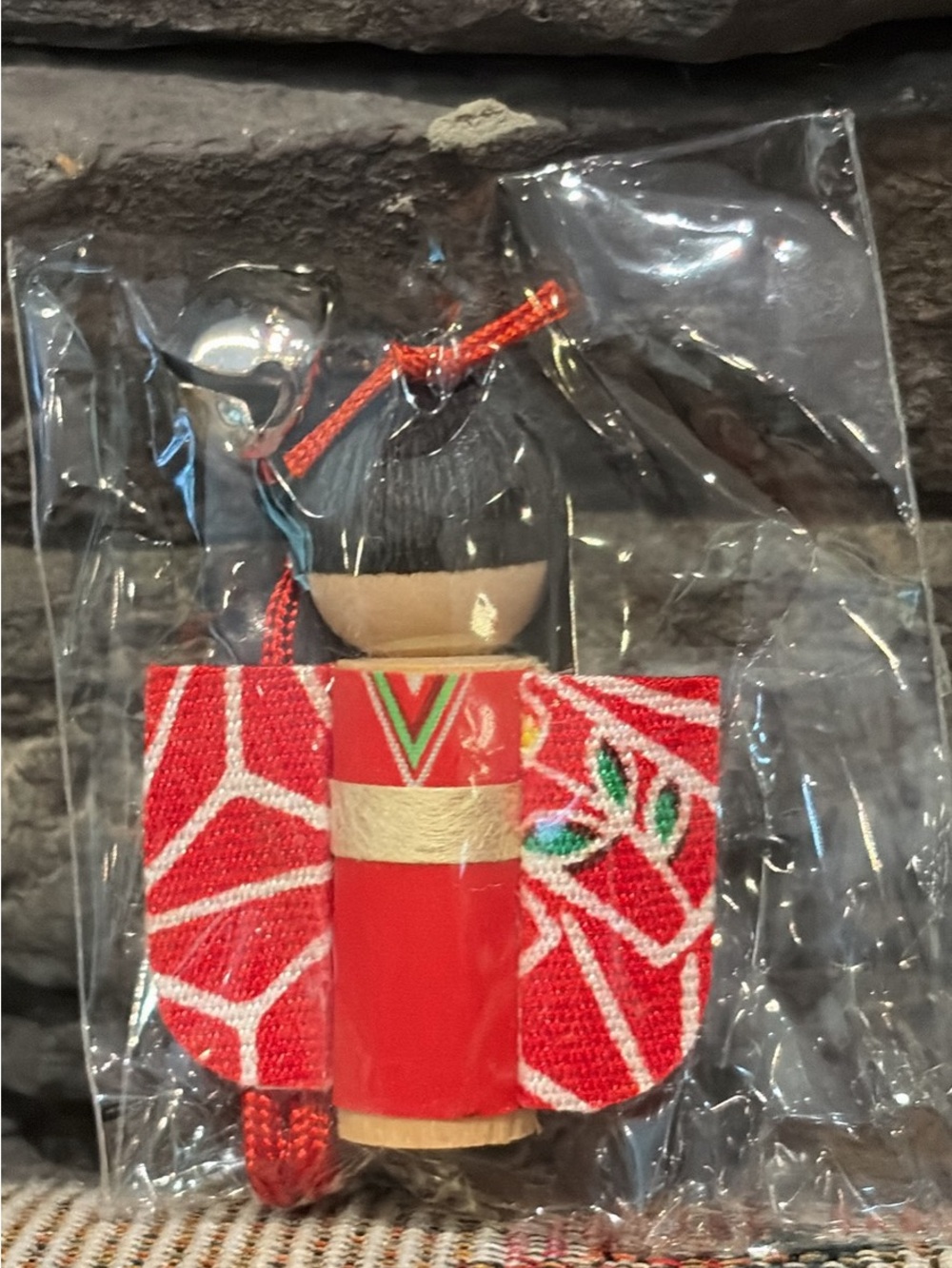 Japanese Kokeshi Doll Keychain